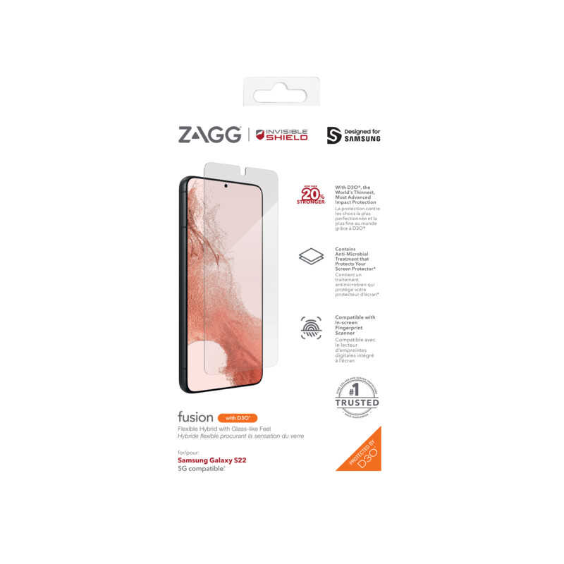 ZAGG Invisible Shield Fusion D3O hybridné sklo Samsung Galaxy S22 5G