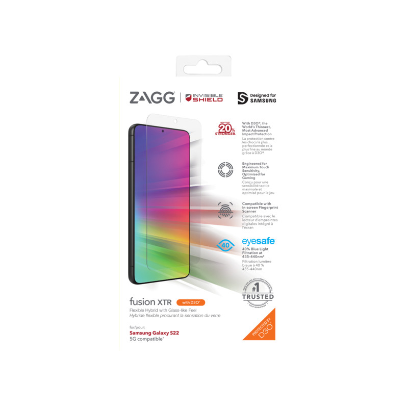 ZAGG Invisible Shield Fusion XTR D3O hybridné sklo SG S22 + 5G