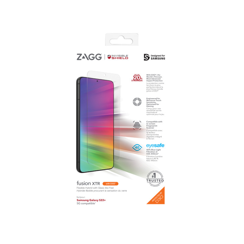 ZAGG Invisible Shield Fusion XTR D3O hybridné sklo SG S22 + 5G