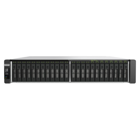 QNAP TDS-h2489FU-R2-4314-1T (2x Xeon, 1TB RAM, 24x 2,5'' U.2/SATA, 4x PCIe, 4x 2,5GbE, 2x 25GbE)
