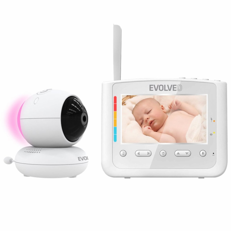 EVOLVEO NL4, detská videoopatrovateľka s nočným svetlom a otočnou kamerou