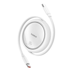 Baseus Dátový kábel Free2Pull mini USB-C/USB-C 1,5m 100W biely