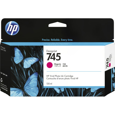 HP 745 atramentová náplň purpurová, F9J95A
