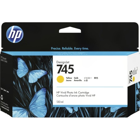 HP 745 atramentová náplň žltá, F9J96A