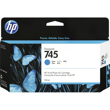 HP 745 atramentová náplň azúrová, F9J97A