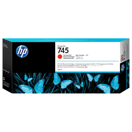 HP 745 atramentová náplň chróm. červená, F9K06A