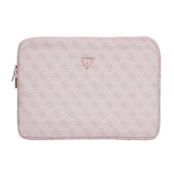 Guess PU 4G Triangle Logo Obal pro Notebook 14'' Pink