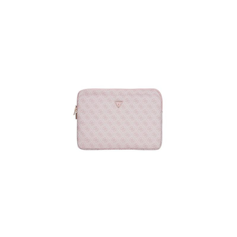 Guess PU 4G Triangle Logo Obal pro Notebook 14'' Pink