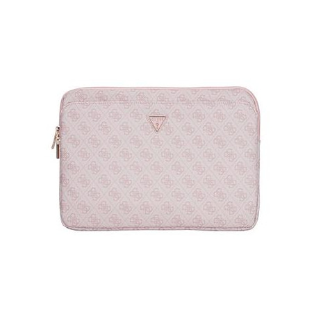 Guess PU 4G Triangle Logo Obal pro Notebook 14'' Pink