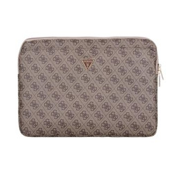 Guess PU 4G Triangle Logo Obal pre Notebook 14'' Brown