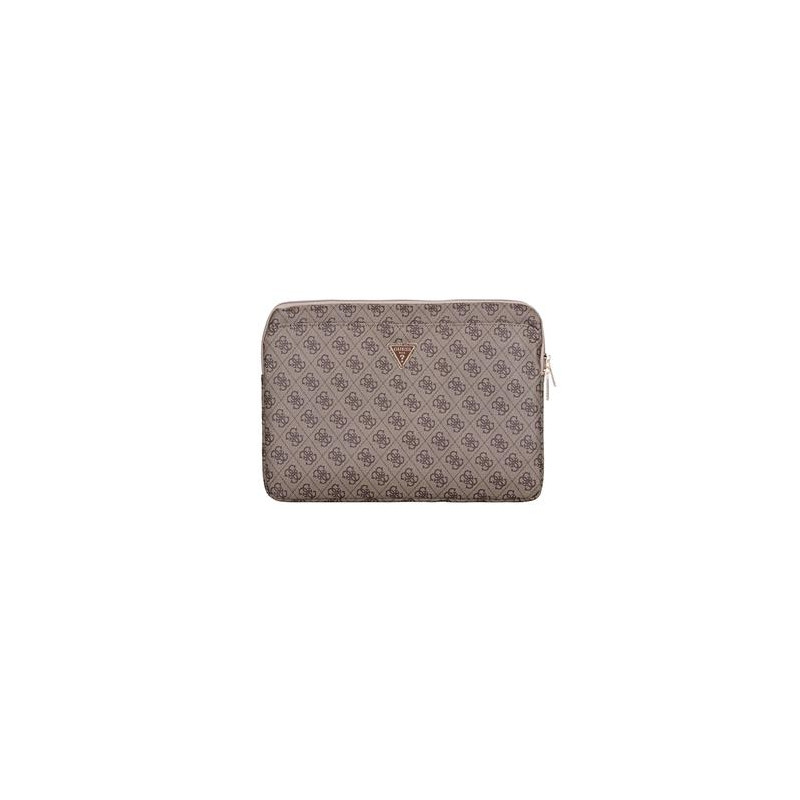 Guess PU 4G Triangle Logo Obal pre Notebook 14'' Brown