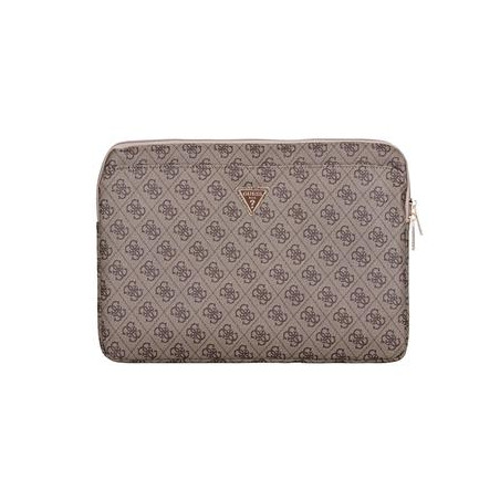 Guess PU 4G Triangle Logo Obal pre Notebook 14'' Brown