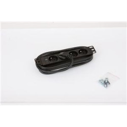 10'' 4xCZ zásuvka, kontrolka, 3x1.5mm-2m kábel