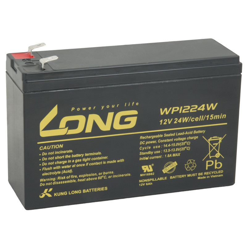 LONG batéria 12V 6Ah F2 HighRate (WP1224W)