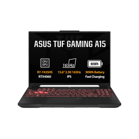ASUS TUF Gaming A15/FA507NVR-HQ149W/R7-7435HS/15,6''/QHD/16GB/1TB SSD/RTX 4060/W11H/Gray/2R