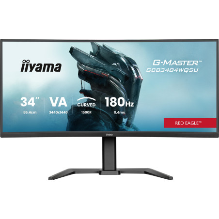 34'' iiyama GCB3484WQSU-B1:VA,UWQHD,180Hz,USB-C