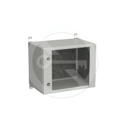 Rozvádzač nástenný vonkajší LC-20 9U 600x400 presklené dvere 2x1bodový zámok LC-20-9U-64-11-G