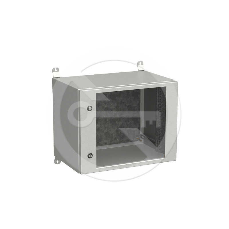 Rozvádzač nástenný vonkajší LC-20 9U 600x400 presklené dvere 2x1bodový zámok LC-20-9U-64-11-G