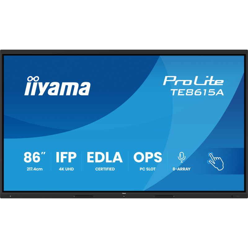 86'' iiyama TE8615A-B1AG: IPS, 4K, EDLÁ, NFC