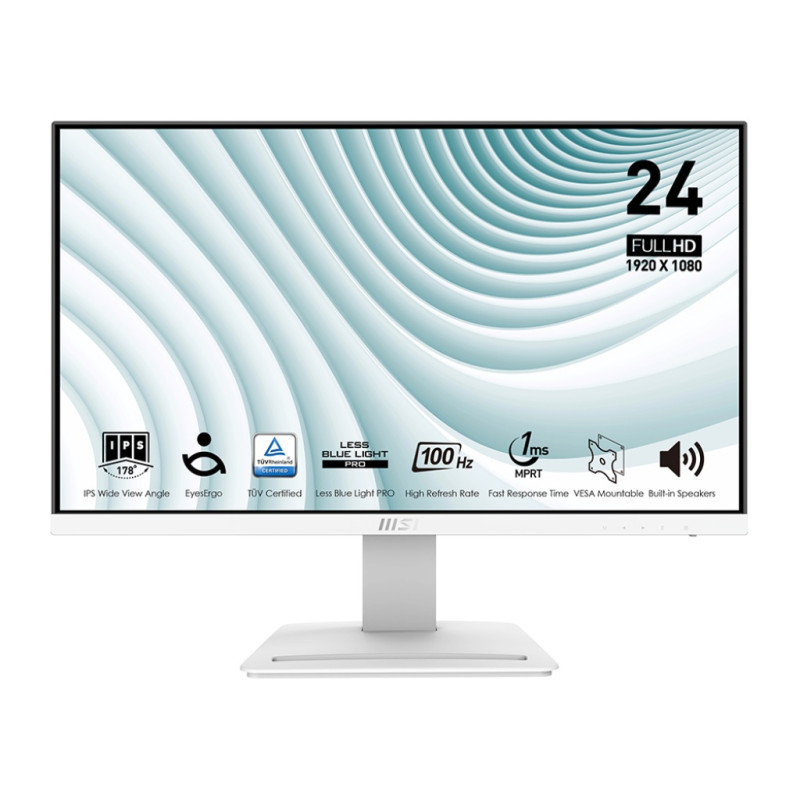 MSI Pro/MP243XW/23,8''/IPS/FHD/100Hz/1ms/White/2R
