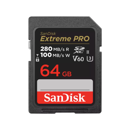 SanDisk Extreme PRO 64GB 280MB/s V60 UHS-II