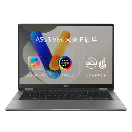 ASUS Vivobook Flip 14/TP3407SA-OLED041X/Ultra 7 Procesor 258V/14''/WUXGA/T/32GB/1TB/Arc/W11P/Gray/2R