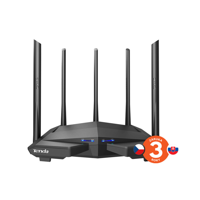 Tenda AC11 WiFi AC Router 1200Mbps, 1x GWAN, 3x GLAN, VPN server/klient, WISP, Repeater, 5x 6 dBi