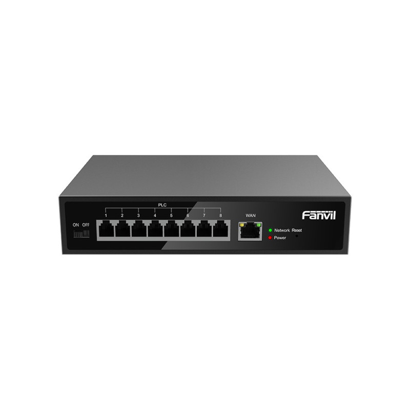 Fanvil PN8 - 2-drôtový PoE Switch, RJ45, 8 x RJ11