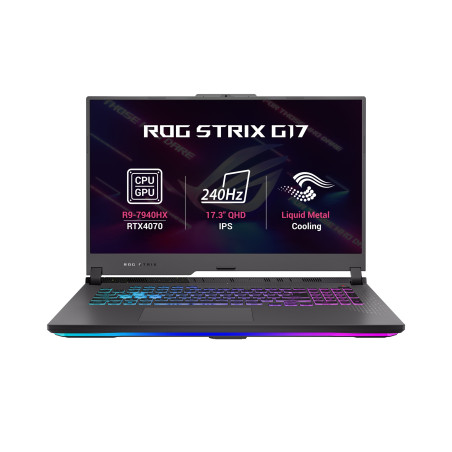 ASUS ROG Strix G17/G713PV/R9-7940HX/17,3''/QHD/32GB/1TB/RTX 4060/bez OS/Gray/2R