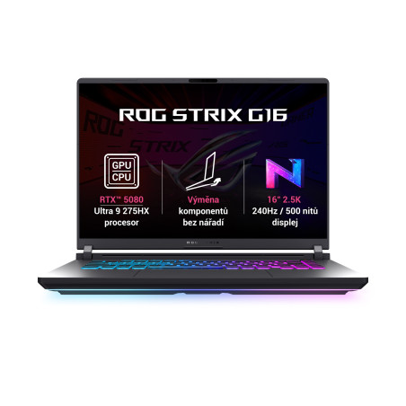 ASUS ROG Strix G16/G615LW-NEBULA054/U9-275HX/16''/2560x1600/32GB/1TB/RTX 5080/bez OS/Gray/2R