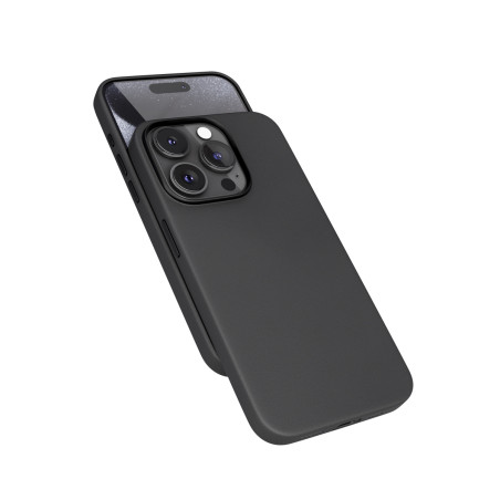 Epico Mag+ kožený kryt iPhone 15 Pro - čierna