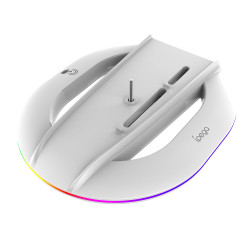 iPega P5S035SA Vertikálny Stojan (2xUSB-A) s RGB pre PS5 Slim/PS5 Pre White