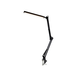 Platinet stolná LED lampa Flexy 10W stmievateľná s klipom, 1 rameno, čierna