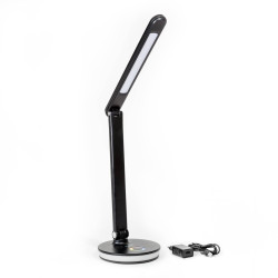Platinet stolná LED lampa 12W stmievateľná, dotykové ovládanie, USB port, čierna