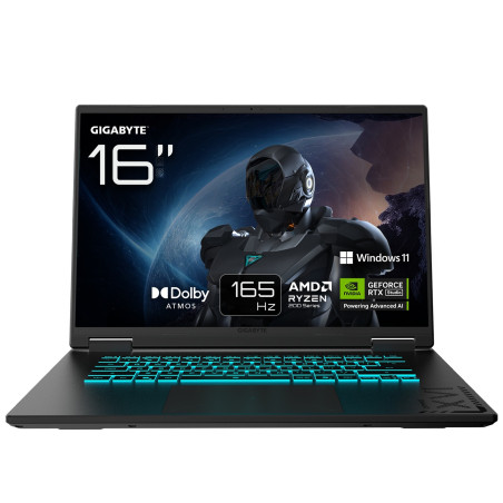 Gigabyte GAMING/A16 3VHK3SK894SH/R7-260/16''/WUXGA/16GB/1TB/RTX 5060/W11H/Black/2R