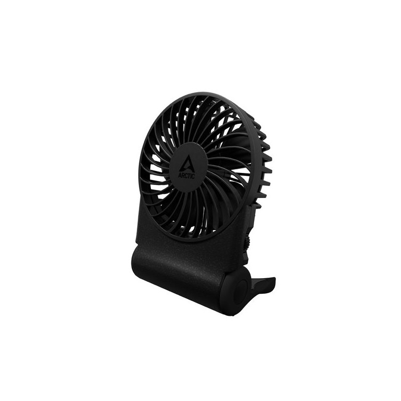 ARCTIC Summair 2Go (Black) - Rechargeable Pocket Fan with Stand (74 hodín battery life and variab