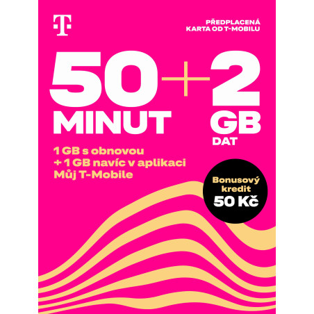 T-Mobile SIM Twist 50 MINÚT + 2GB