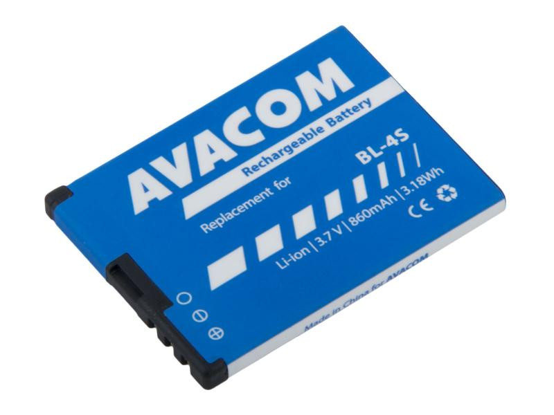 Batéria AVACOM GSNO-BL4S-S860 do mobilu Nokia 3600 Slide, 2680 Li-Ion 3,7 V 860mAh (náhrada BL-4S)