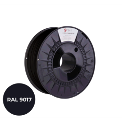 Filament C-TECH PREMIUM LINE, TPU 90A, flexibilný, dopravná čierna, RAL9017, 1,75mm, 1kg