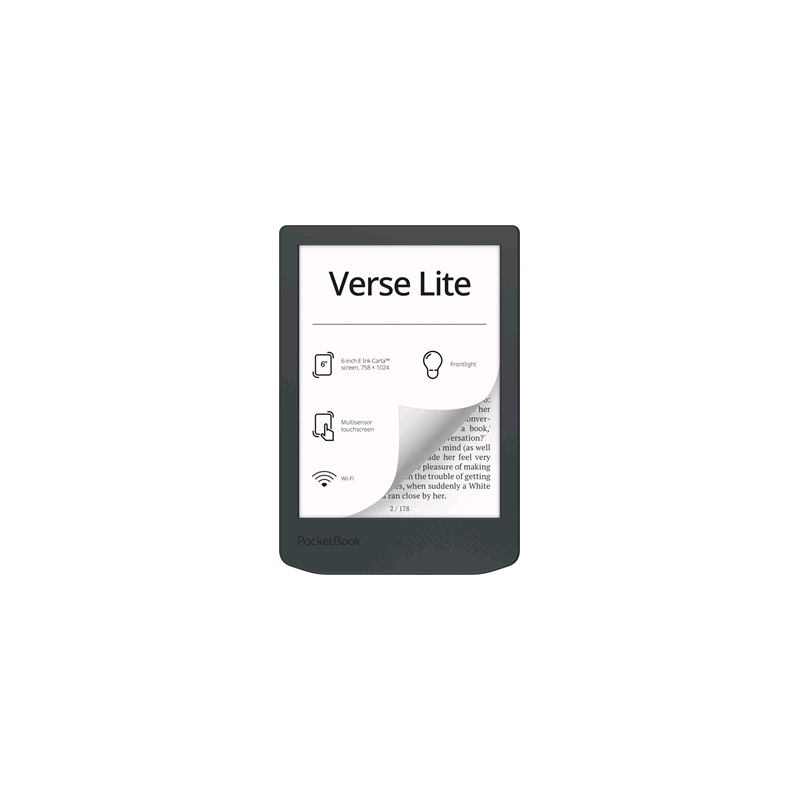 E-book POCKETBOOK 619 Verse Light, Midnight Grey, sivý