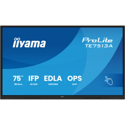 75'' iiyama TE7513A-B1AG:IPS,4K,40P,EDLA