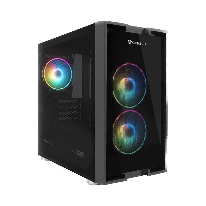 Genesis IRID 353/Micro Tower/Transpar./Čierna
