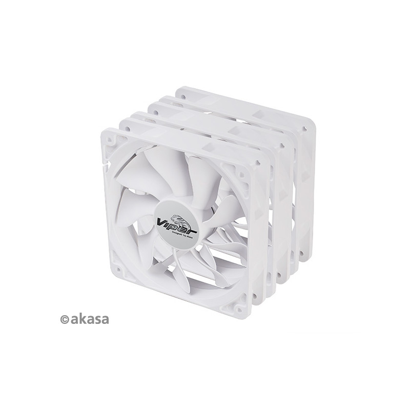 ventilátor Akasa - 12 cm VIPER S-flow 3ks W