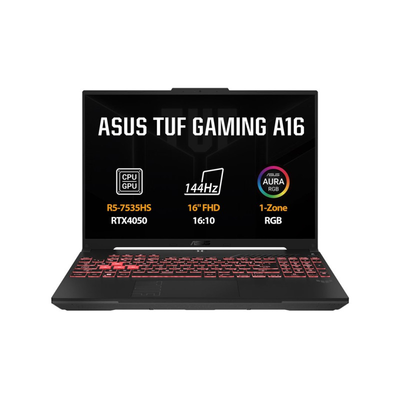 ASUS TUF Gaming A16/FA607NU-RL060/R5-7535HS/16''/WUXGA/16GB/1TB/RTX 4050/bez OS/Gray/2R