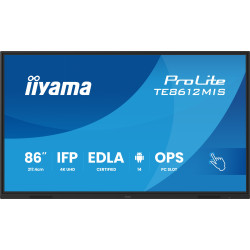 86'' iiyama TE8612MIS-B4AG: IPS, 4K, 40P, USB-C, EDLÁ