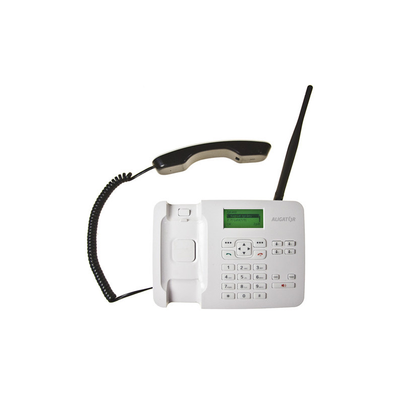 ALIGATOR T100 Stolný telefón na simkartu White