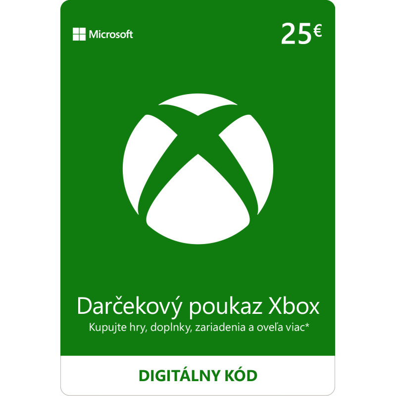 ESD XBOX - Darčeková karta Xbox 25 EUR
