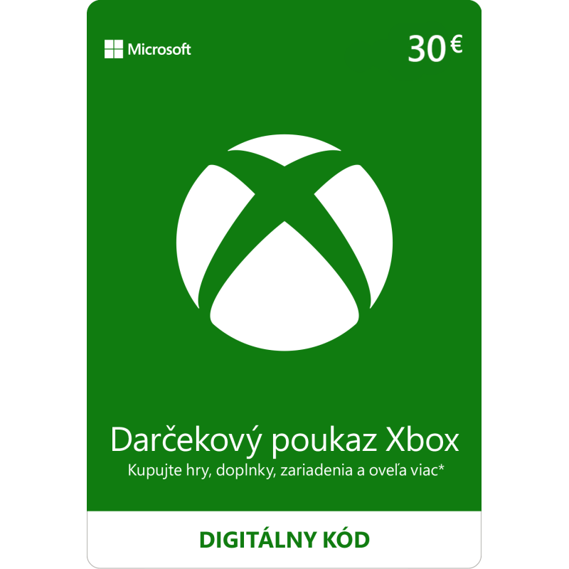 ESD XBOX - Darčeková karta Xbox 30 EUR