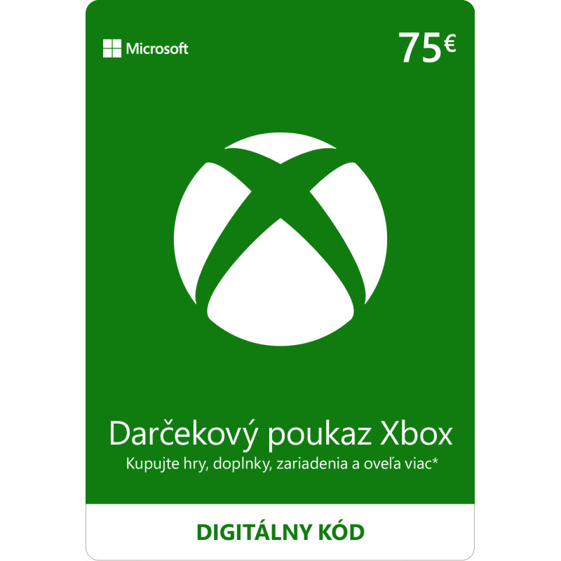 ESD XBOX - Darčeková karta Xbox 75 EUR