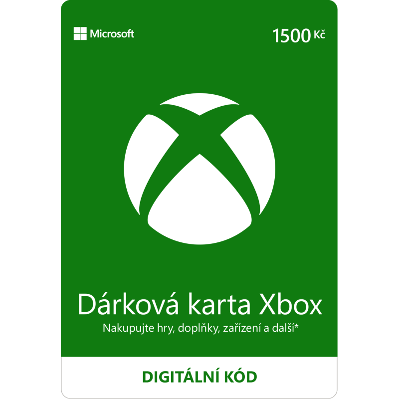 ESD XBOX - Darčeková karta Xbox 1500 Kč